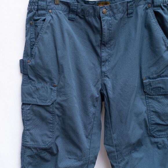 Boulder Creek Pants Men Big 44/26* Carpenter Outdoor Camping Gardening Teal Blue - Picture 2 of 7